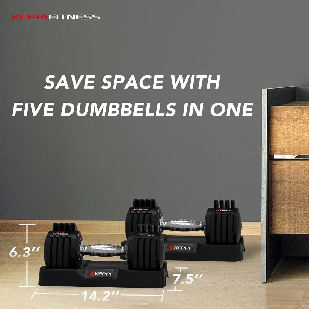 Anti-Slip Adjustable Dumbbell set